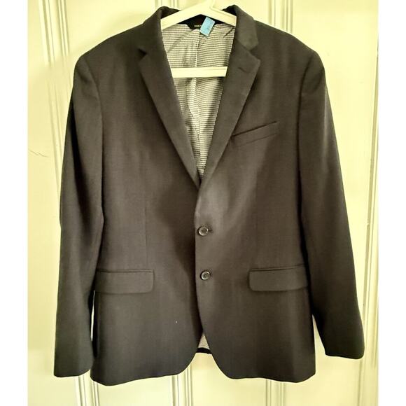 Banana Republic Navy Slim Fit 2 Button Birdseye Marzotto Italian Fabric 42 R/S - Picture 1 of 15